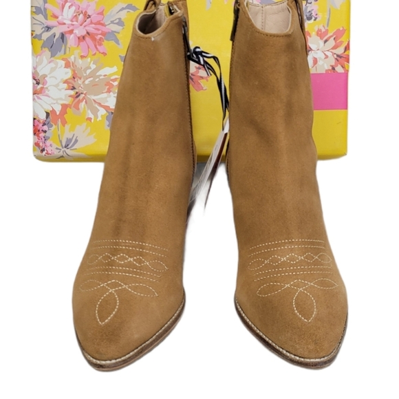 Joules Elmwood Suede Tan Western Boots sz 6 - Picture 4 of 10